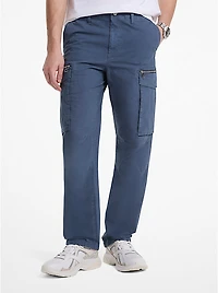 Stretch Cotton Poplin Cargo Pants