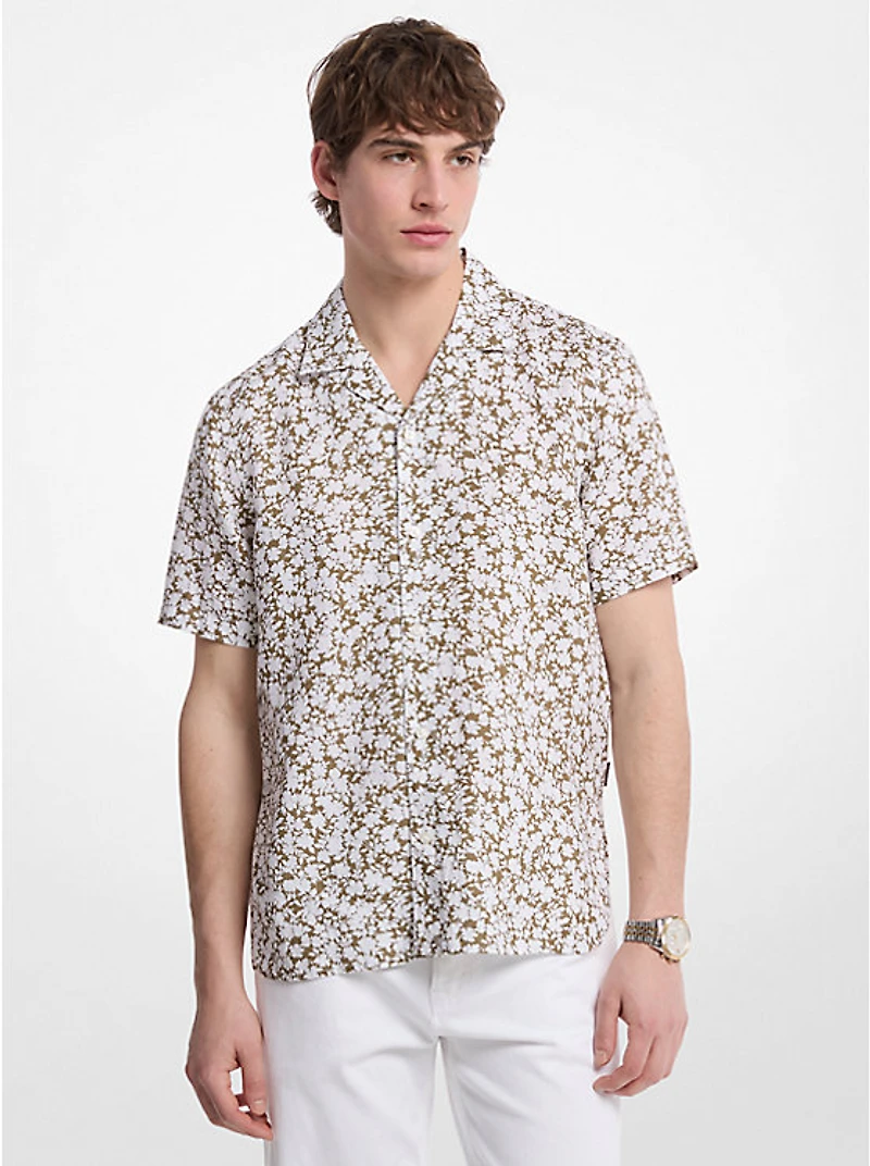 Floral Linen Camp Shirt