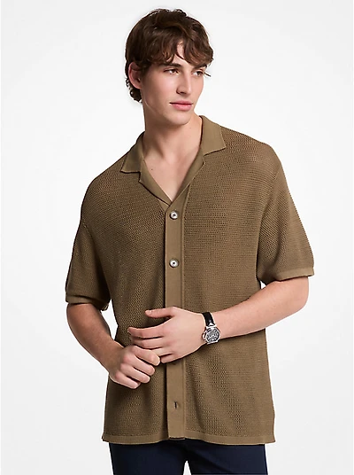Open-Knit Cotton Shirt