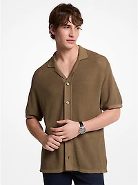 Open-Knit Cotton Shirt