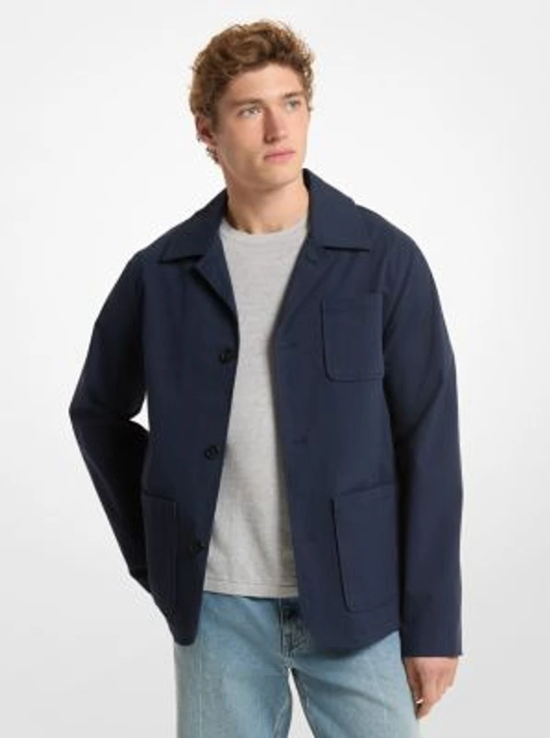 Cotton-and-Linen Blend Chore Coat
