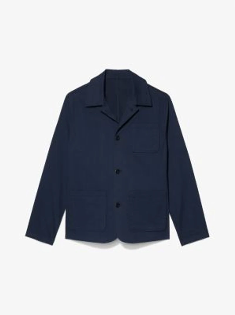 Cotton-and-Linen Blend Chore Coat