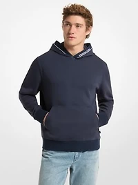 Logo Trim Cotton Blend Hoodie