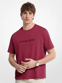Logo Embossed Cotton Jersey T-Shirt