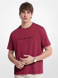 Logo Embossed Cotton Jersey T-Shirt