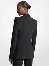 Stretch Wool Crepe Blazer