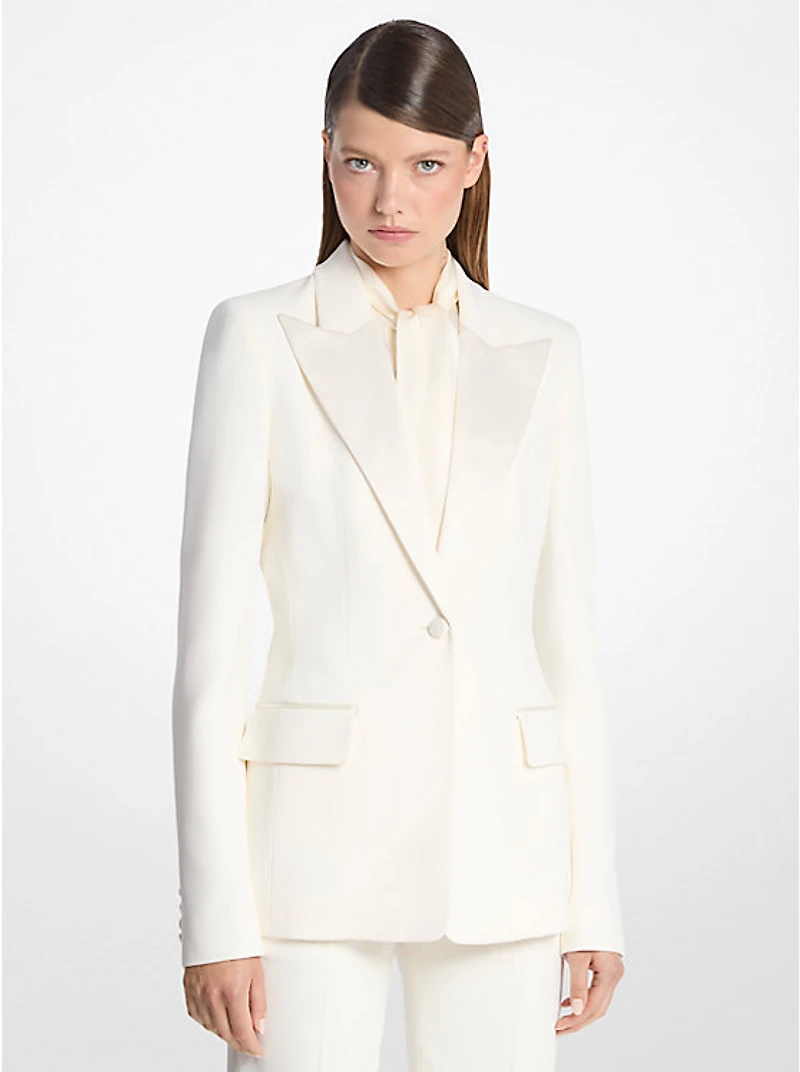 Georgina Hand Embellished Double Crepe Sablé Blazer