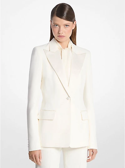 Georgina Hand Embellished Double Crepe Sablé Blazer