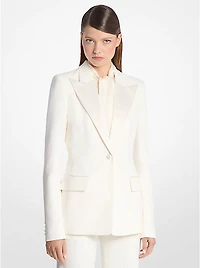 Georgina Hand Embellished Double Crepe Sablé Blazer