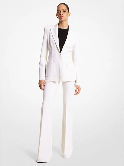 Double Face Stretch Wool Blazer