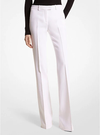 Haylee Double Crepe Sablé Flared Trousers