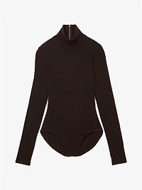 Stretch Cashmere Turtleneck Bodysuit
