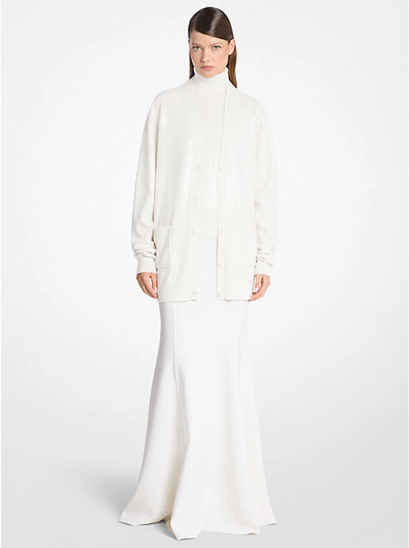 Sequined Cashmere Cardigan