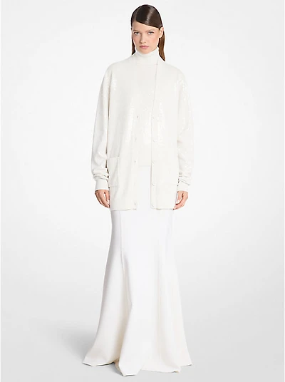 Sequined Cashmere Cardigan