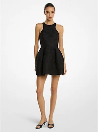 Floral Matelassé Racerback Bubble Dress