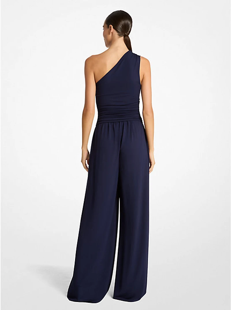 Stretch Matte Jersey One-Shoulder Jumpsuit