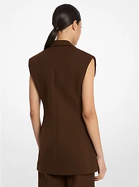 Stretch Cotton Sleeveless Jacket