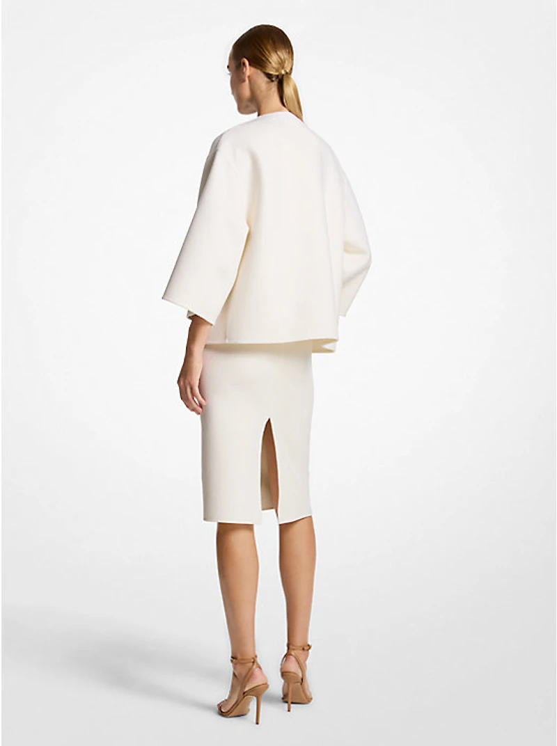 Double Faced Wool Kimono Jacket