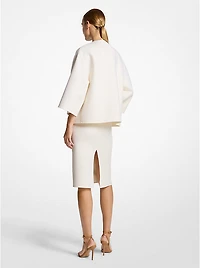 Double Faced Wool Kimono Jacket