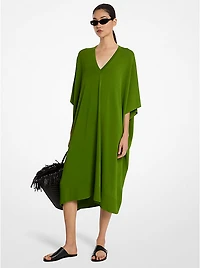 Stretch Viscose V-Neck Caftan
