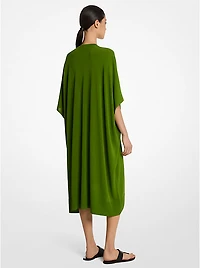 Stretch Viscose V-Neck Caftan
