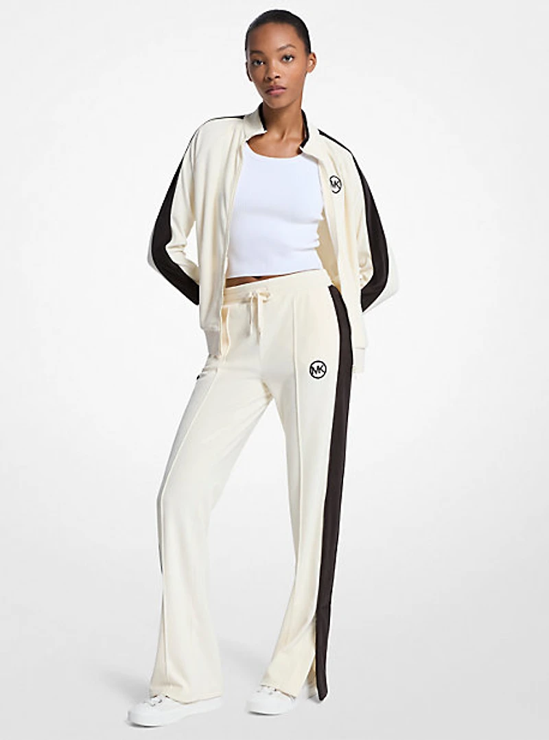 Stripe Velour Track Pants