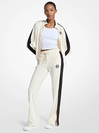 Stripe Velour Track Pants