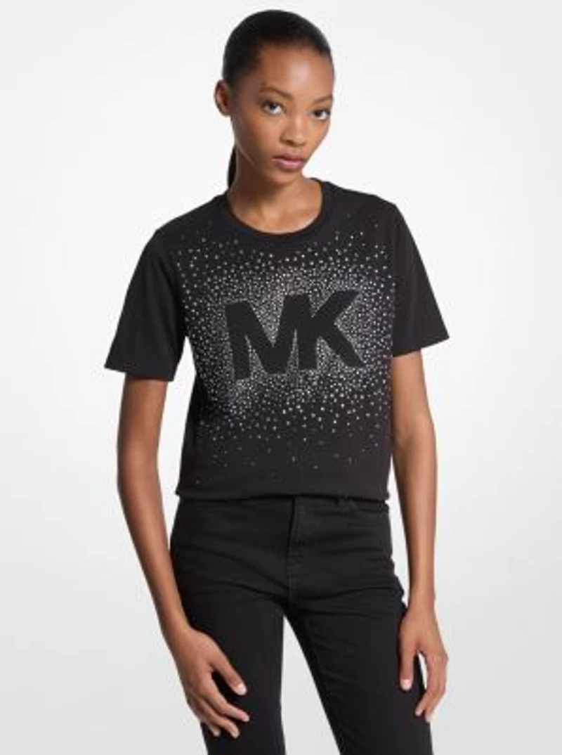 Embellished Logo Cotton T-Shirt