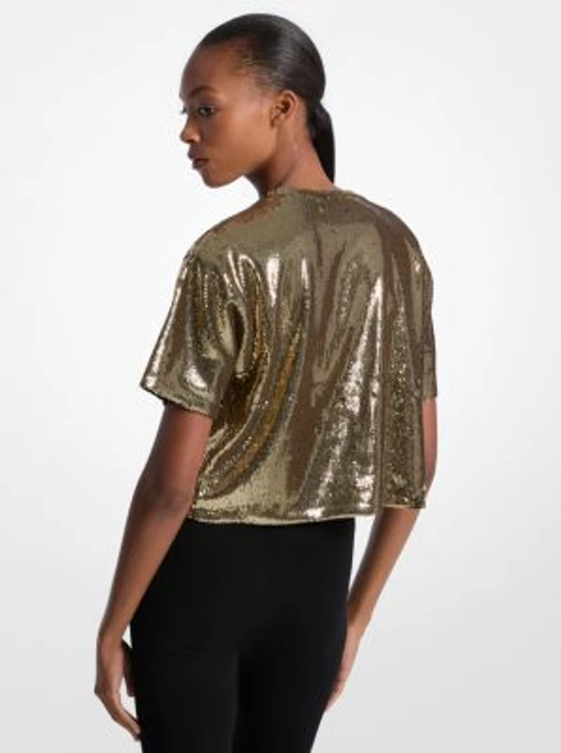 KORS Sequined Boxy T-Shirt