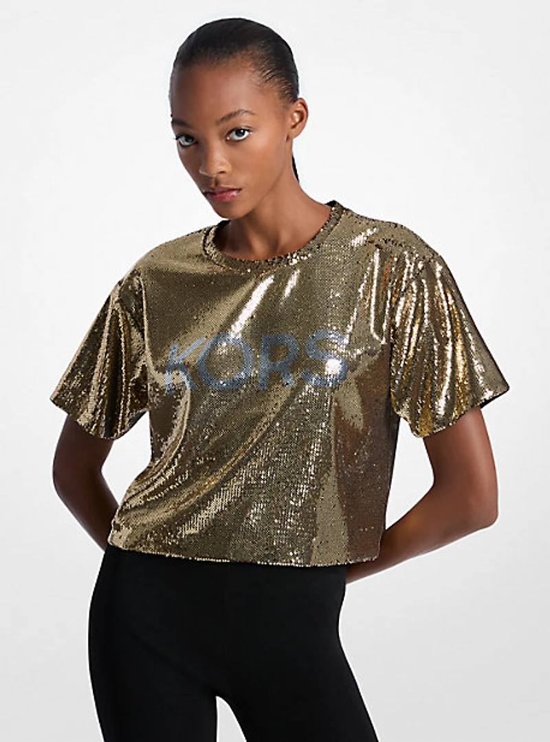 KORS Sequined Boxy T-Shirt