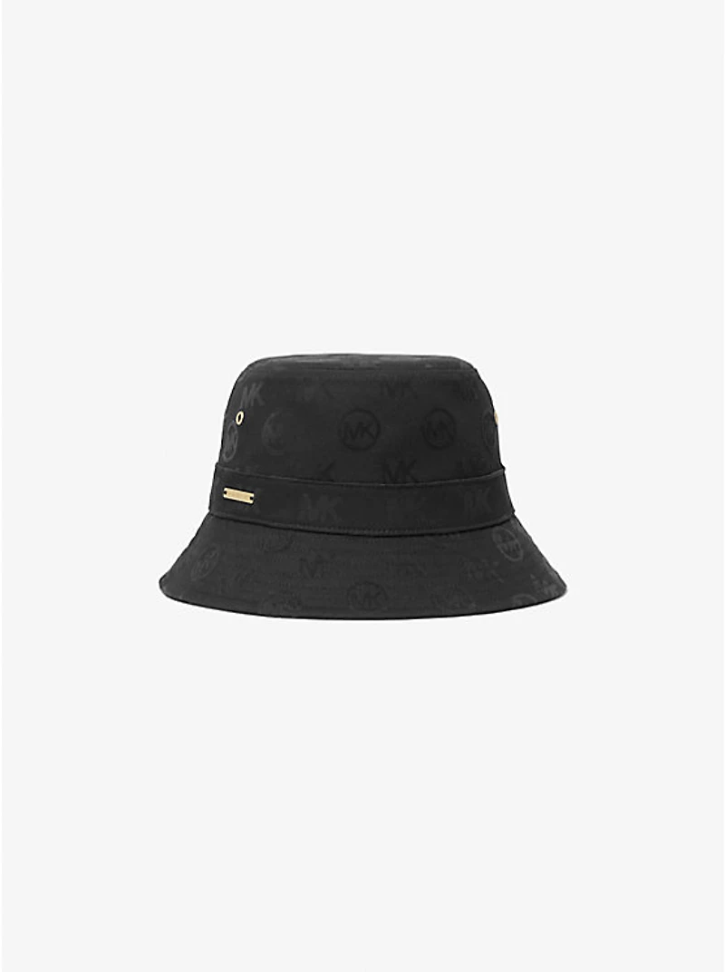 Logo Embossed Stretch Cotton Bucket Hat