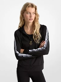 Logo Tape Zip-Up Hoodie