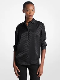 Logo Jacquard Satin Shirt
