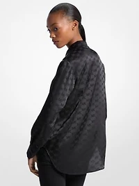 Logo Jacquard Satin Shirt