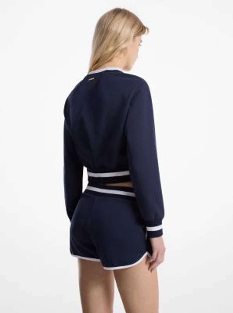 Cotton Blend Knit Sweater