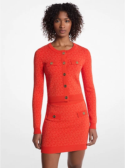 Logo Jacquard Cropped Jacket