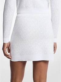 Logo Jacquard Knit Skirt