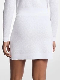 Logo Jacquard Knit Skirt