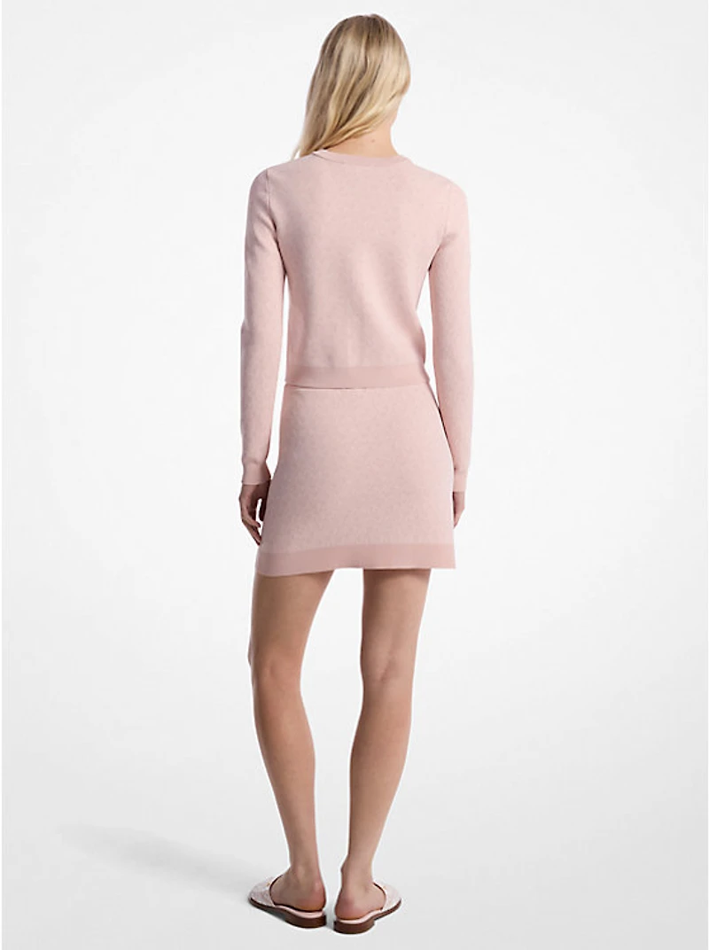 Logo Jacquard Knit Skirt