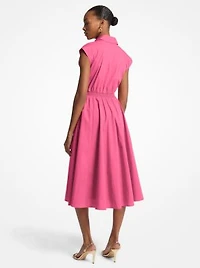 Stretch Cotton Poplin Midi Dress