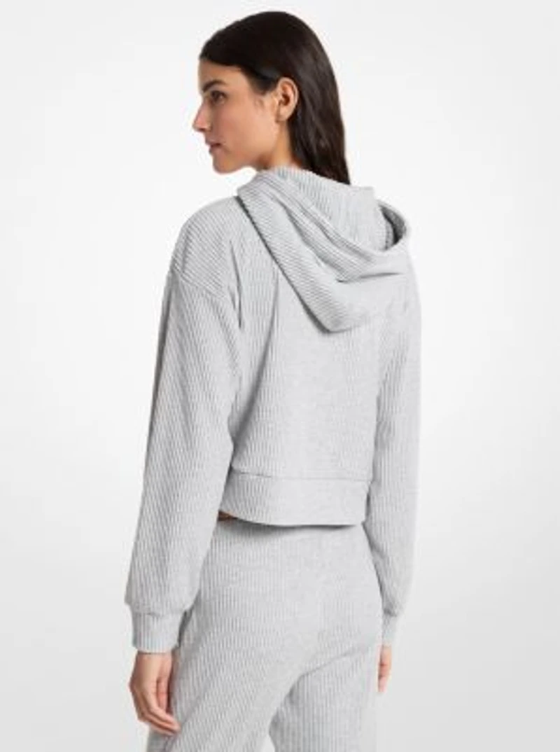 Ribbed Knit Hoodie
