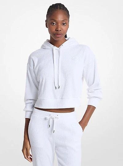 Ribbed Knit Hoodie
