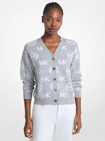 logo jacquard Cardigan