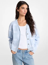 logo jacquard Cardigan