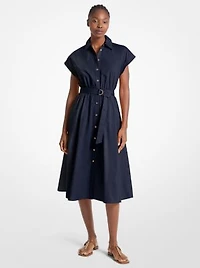 Cotton Poplin Midi Dress