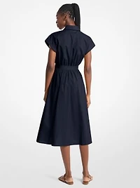 Cotton Poplin Midi Dress
