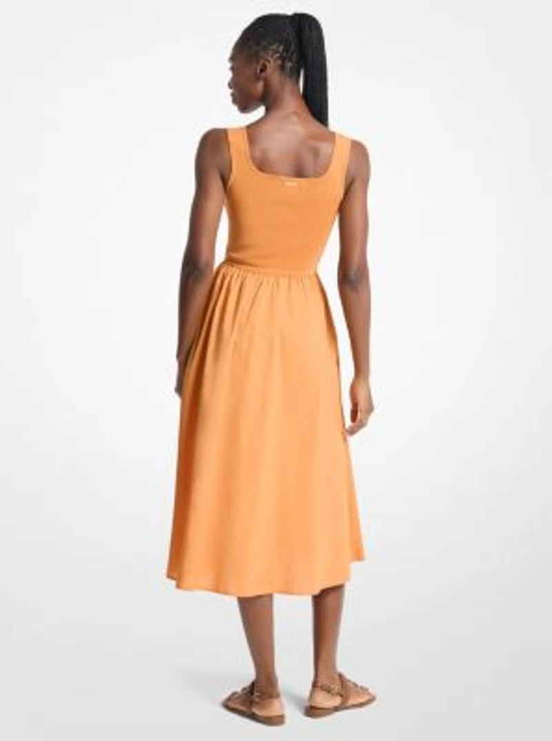 Viscose Blend Midi Dress