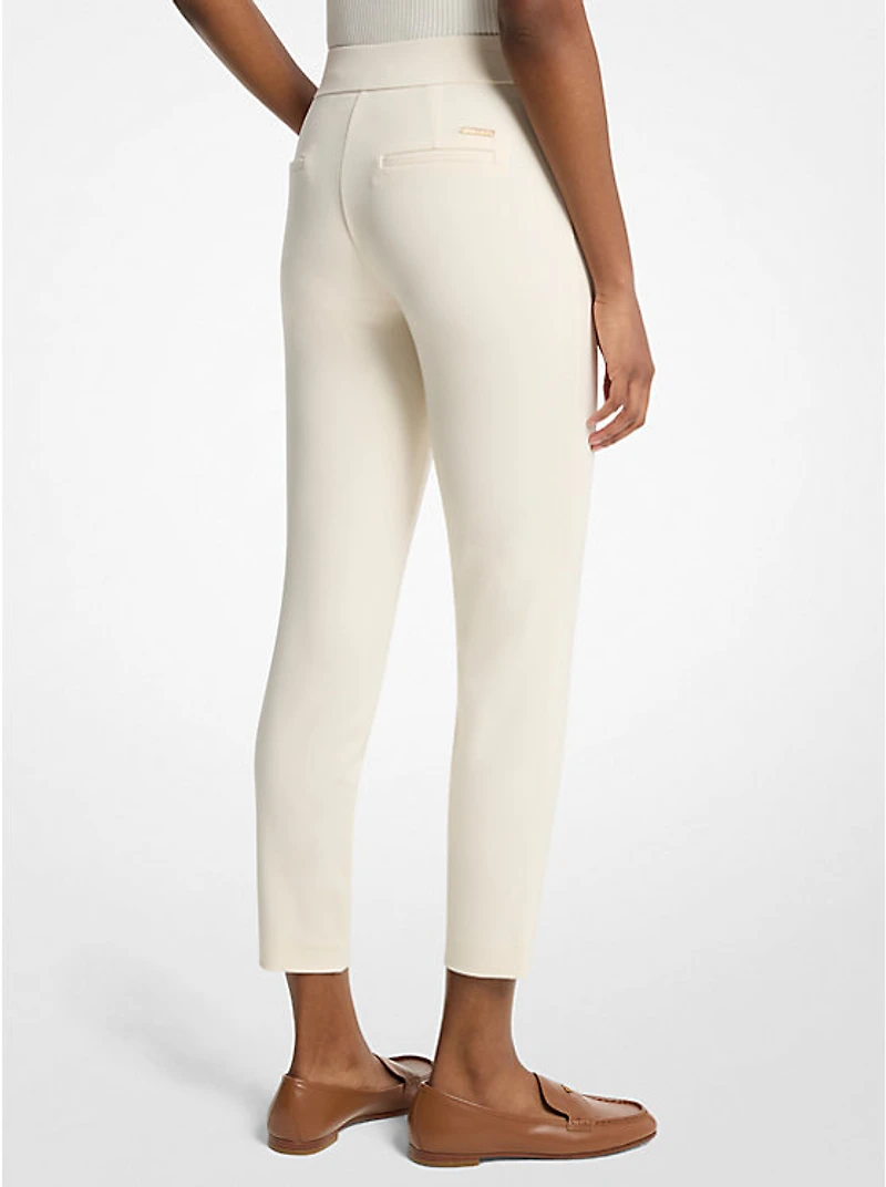 Viscose Blend Zip Pants