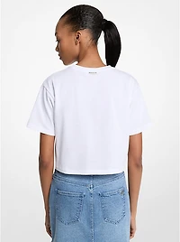 Sequined Graphic Cotton T-Shirt