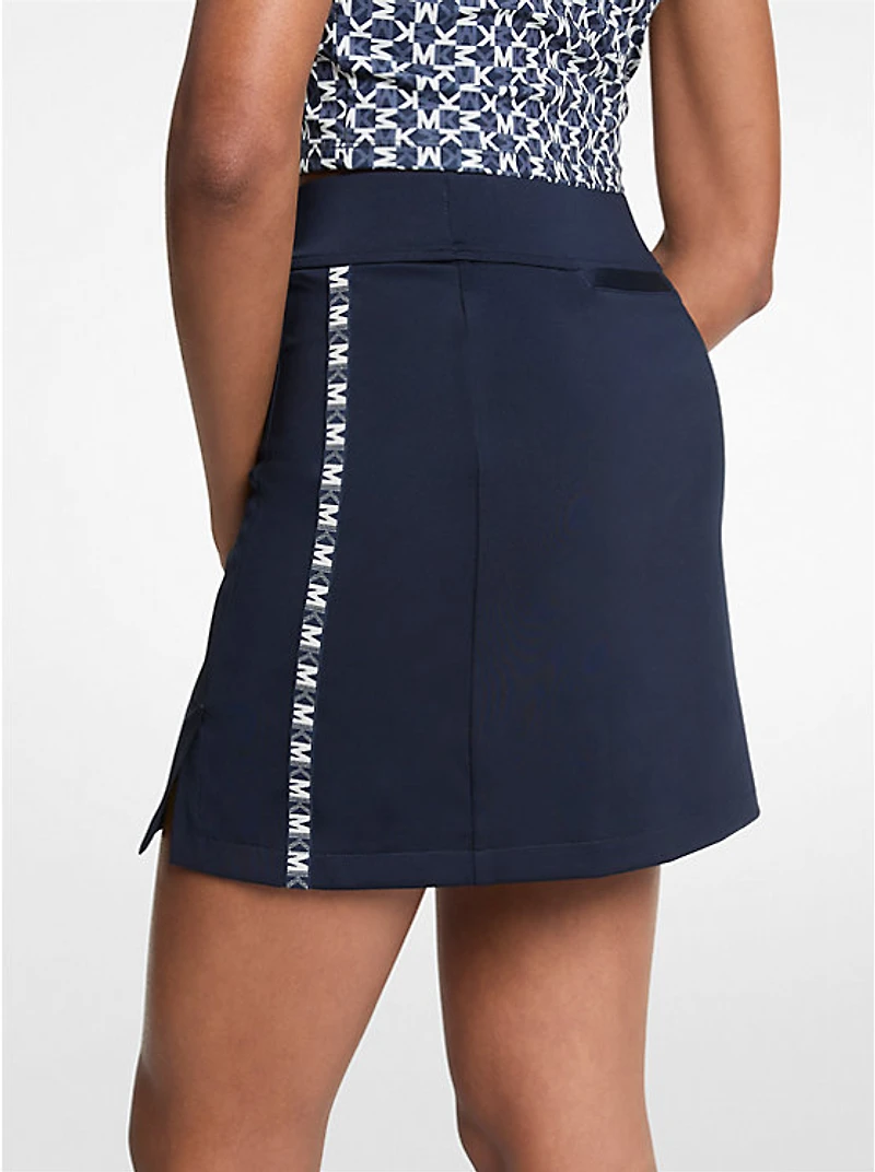 Stretch Knit Logo Tape Mini Skort